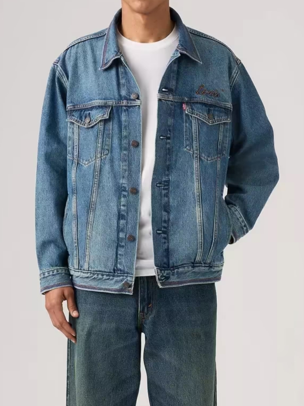 Levi's Blue Denim Trucker Jacket Small Nwt Retail $79.99